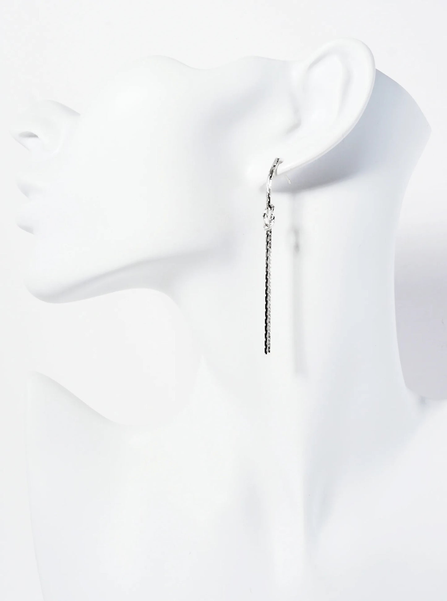 14K-Gold-Dipped Knotted Delicate Chain Drop Earrings