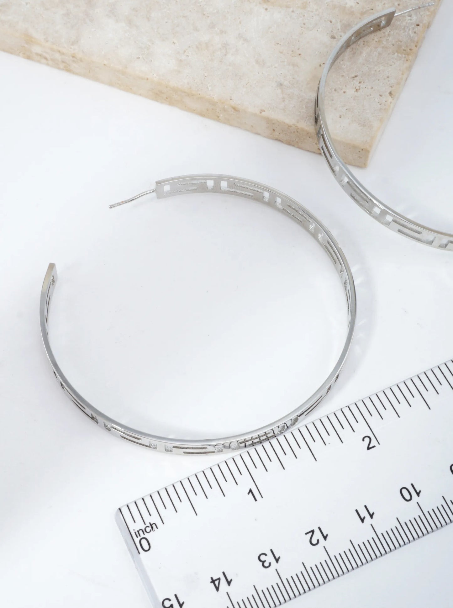 14K Gold-Dipped Large Hoop Earrings 2.36 In