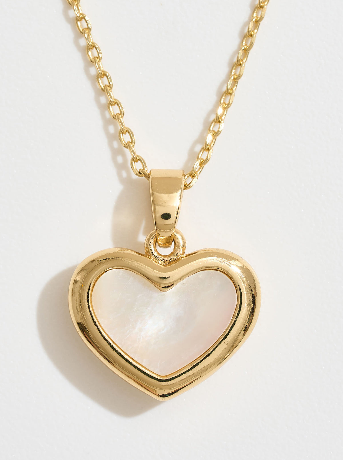 14K-Gold-Dipped Mother Of Pearl Heart Pendant Necklace