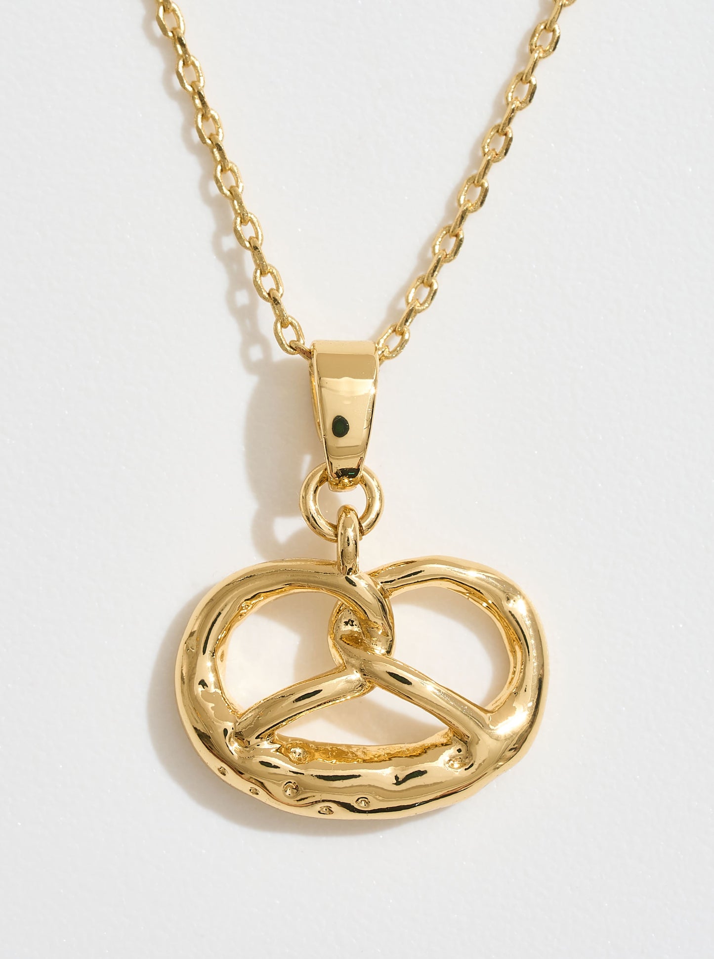 14K-Gold-Dipped Openwork Pretzel Necklace