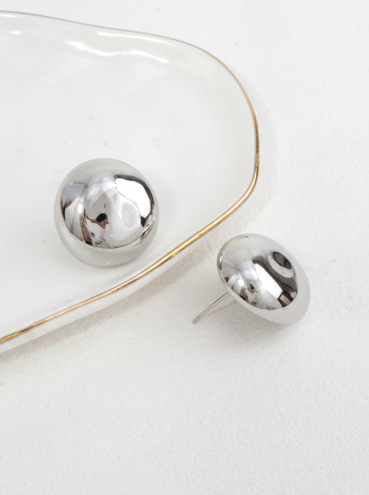 14K-Gold Dipped Puffy Oval Studs