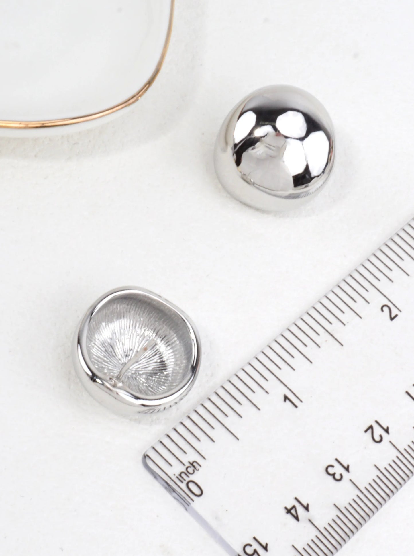 14K-Gold Dipped Puffy Oval Studs