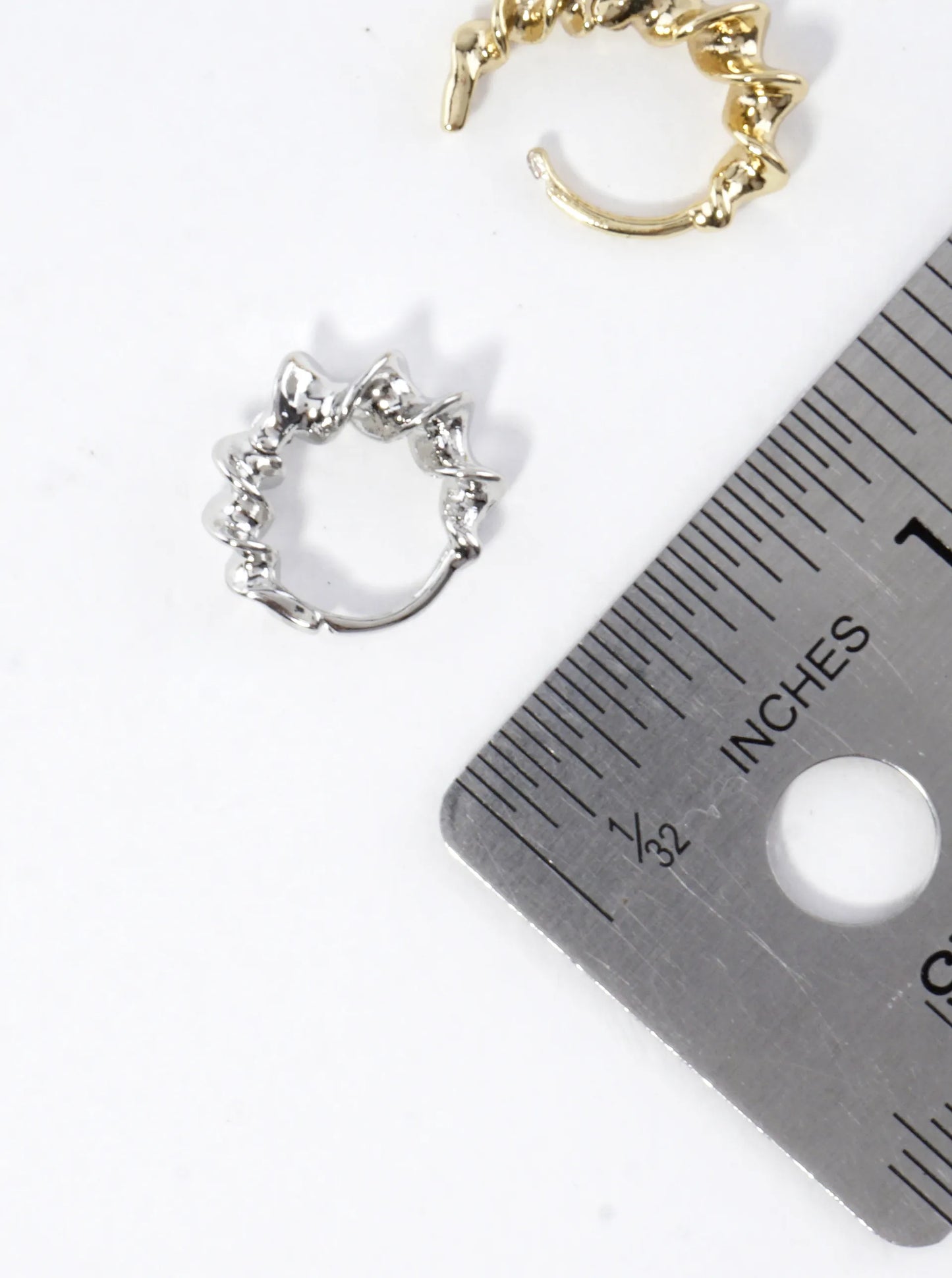14K Gold Dipped Spiral Brass Hoop Earrings Mini