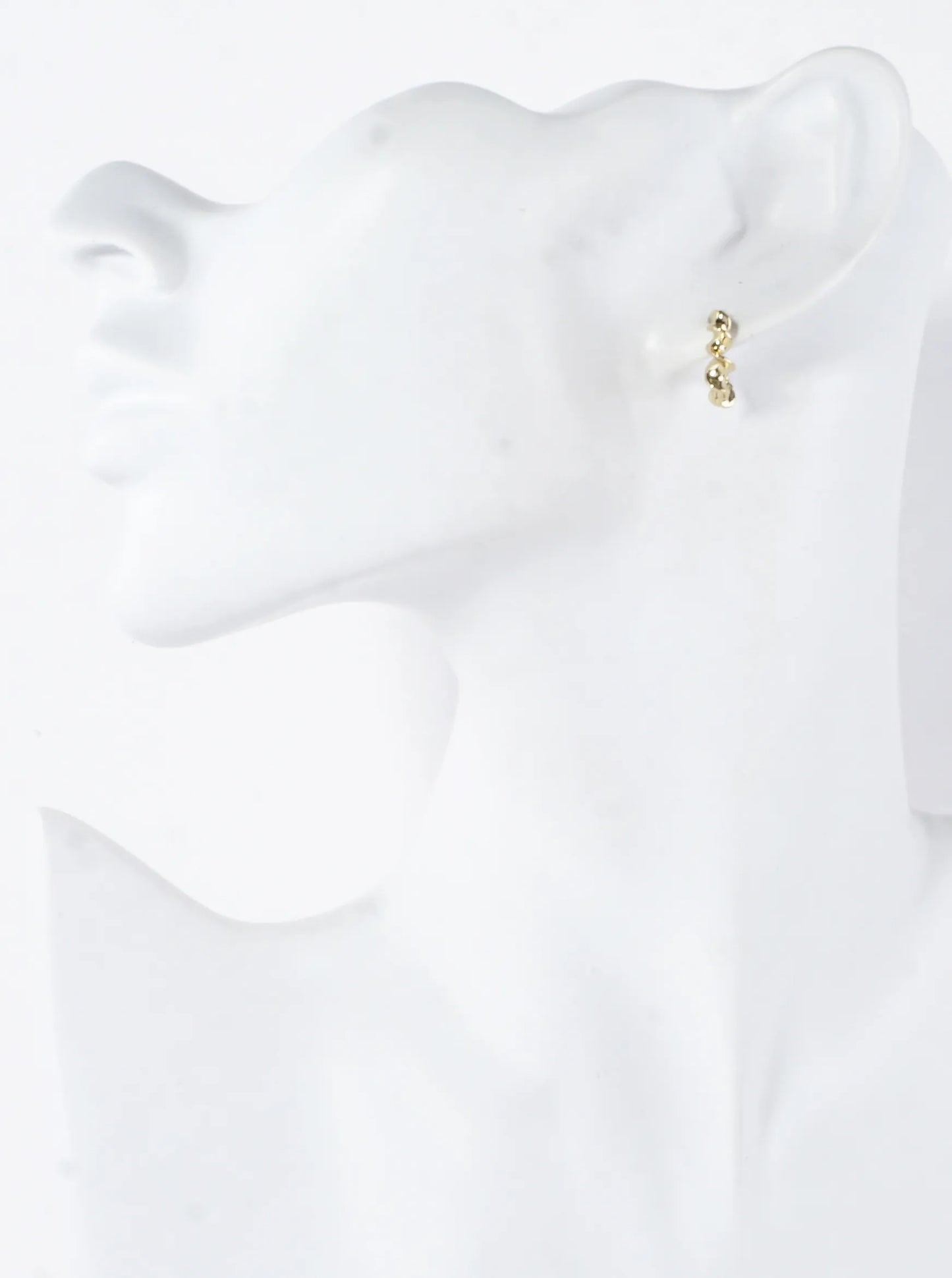 14K Gold Dipped Spiral Brass Hoop Earrings Small