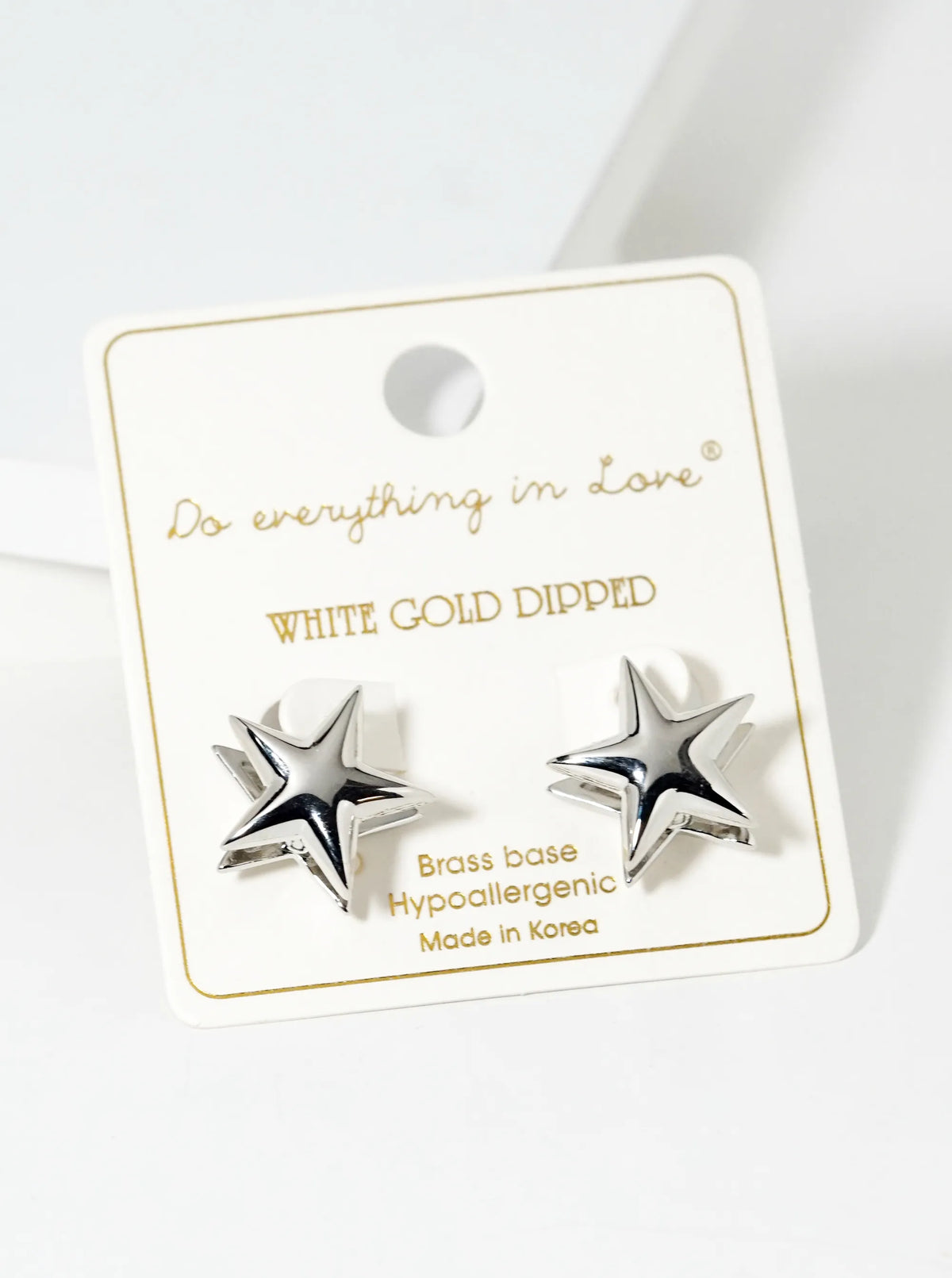 14K Gold Dipped Star Huggie Hoop Earrings