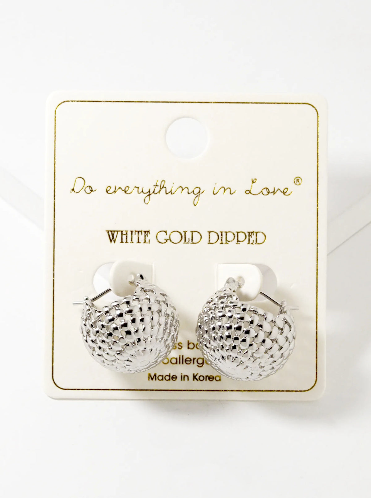 14K Gold Dipped Textured 20mm Ball Hoop Earrings
