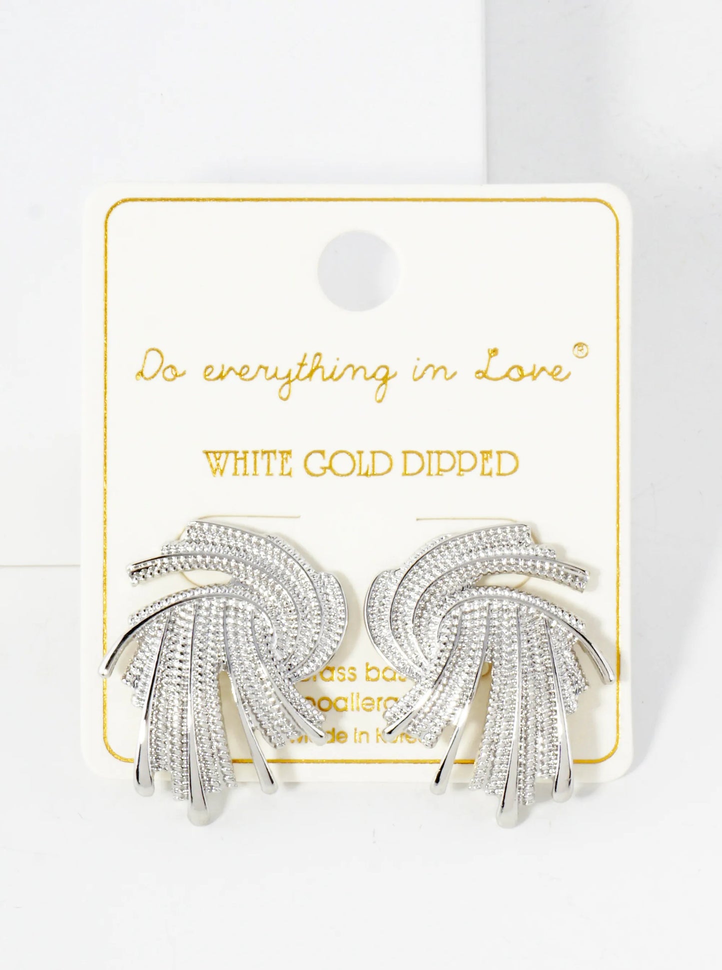 14K-Gold-Dipped Textured Brass Abstract Post Earrings