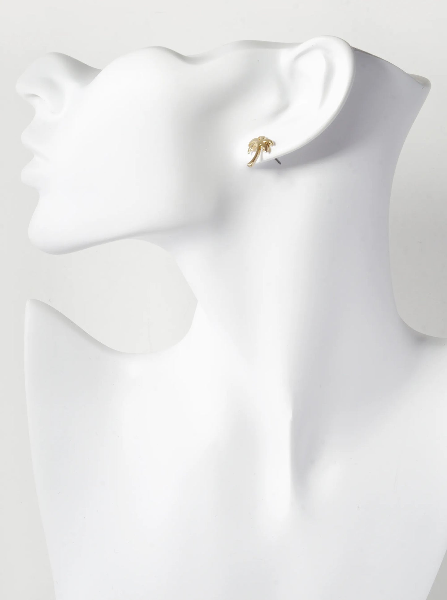 14mm Palm Tree Tropical Stud Earrings