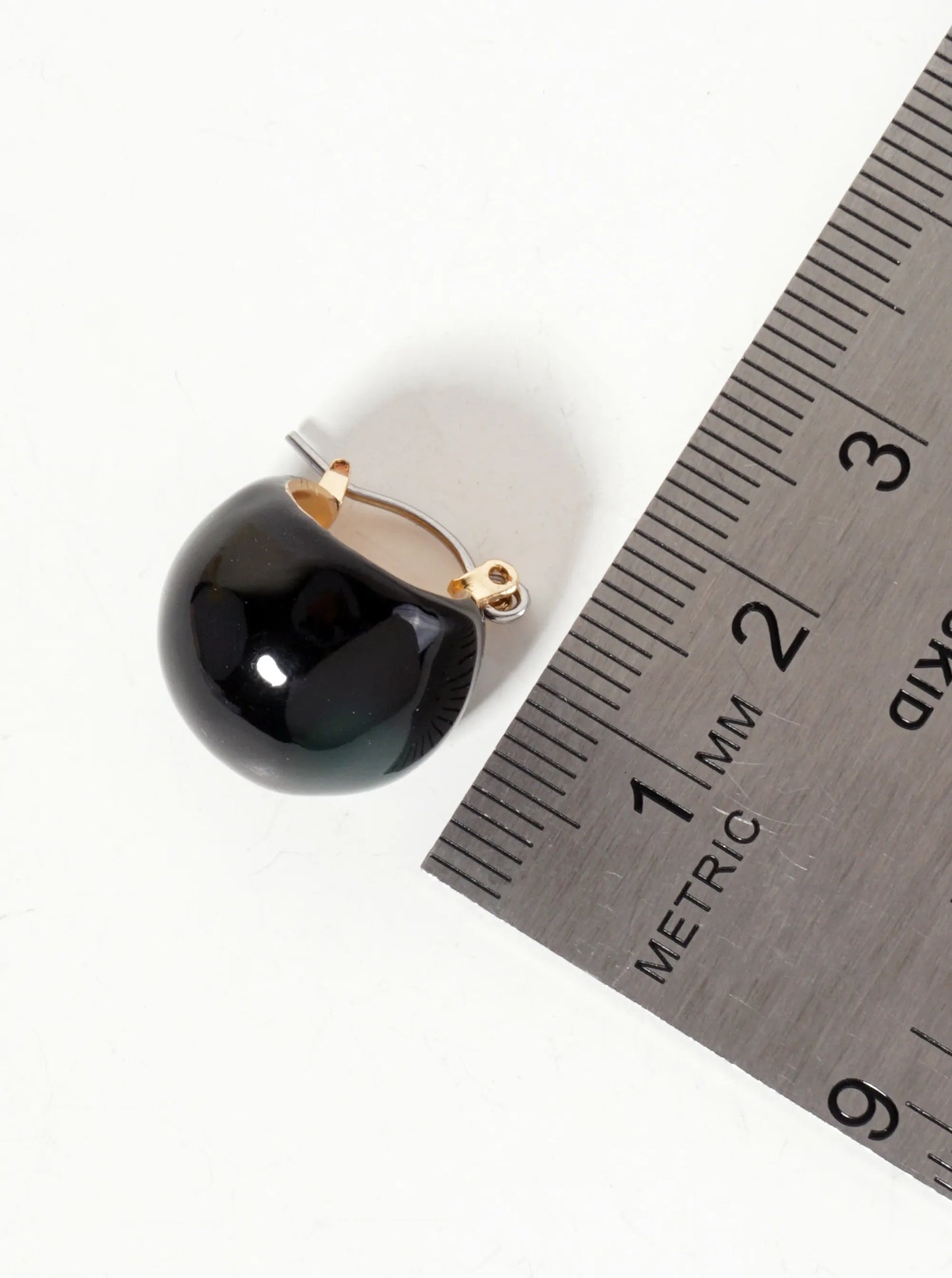 15mm Sphere Enamel Huggie Hoop Earrings