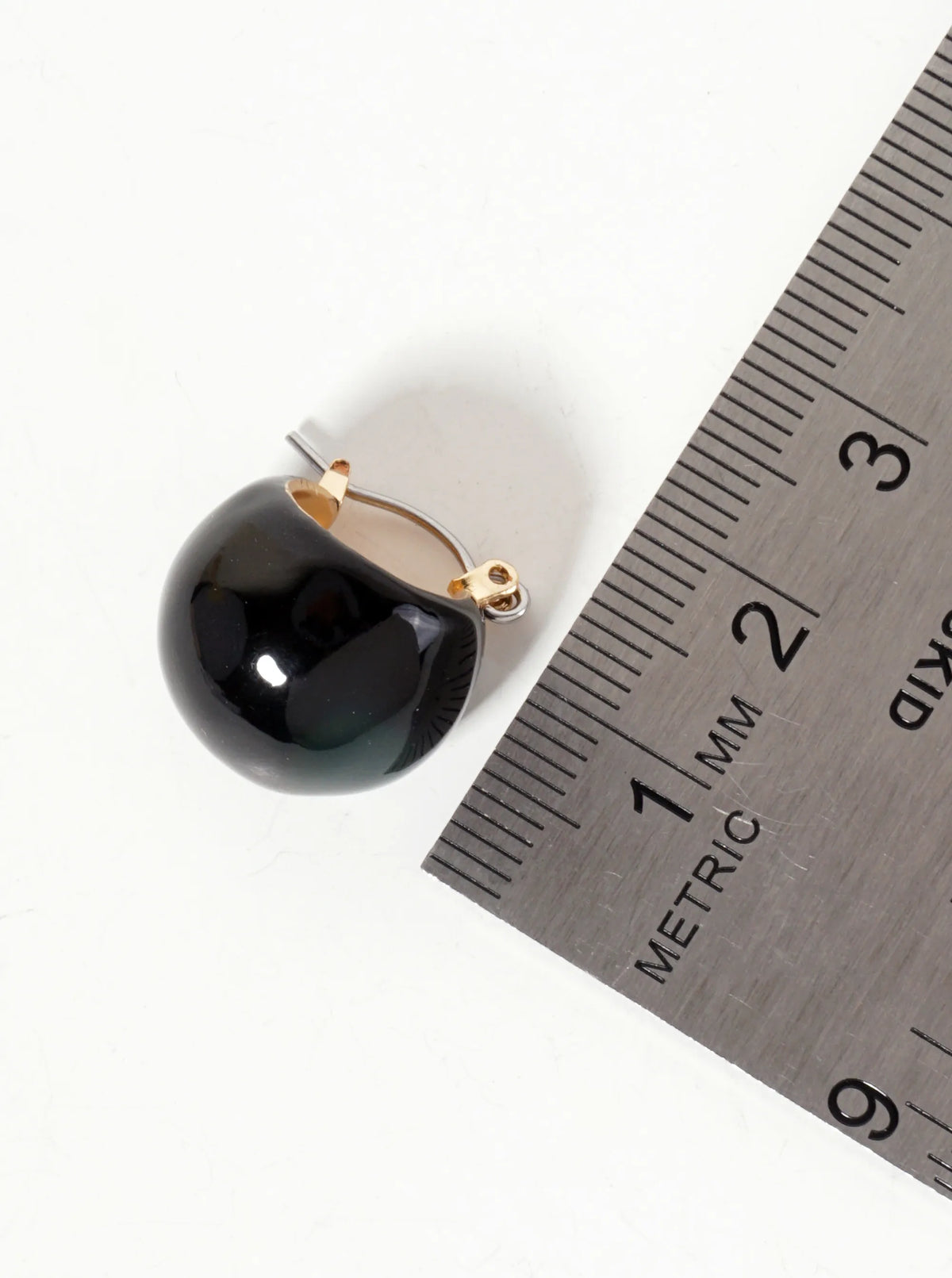 15mm Sphere Enamel Huggie Hoop Earrings