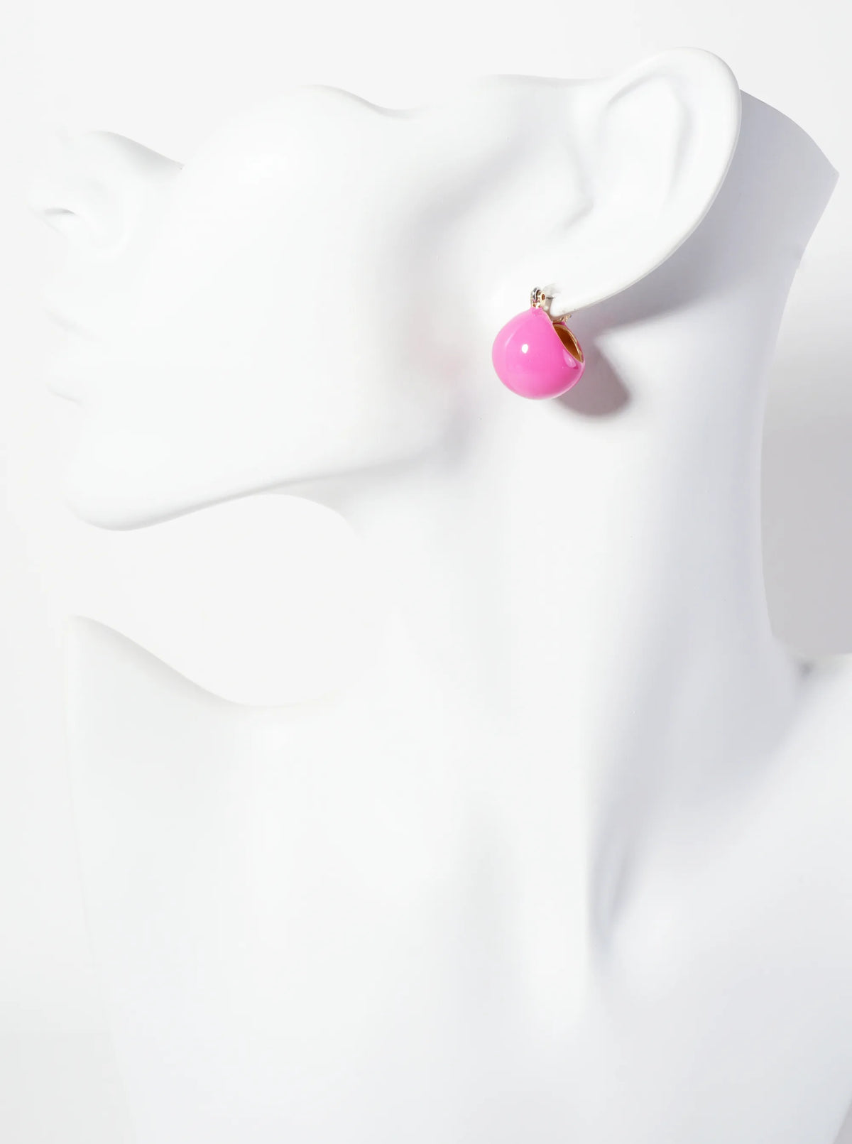 15mm Sphere Enamel Huggie Hoop Earrings