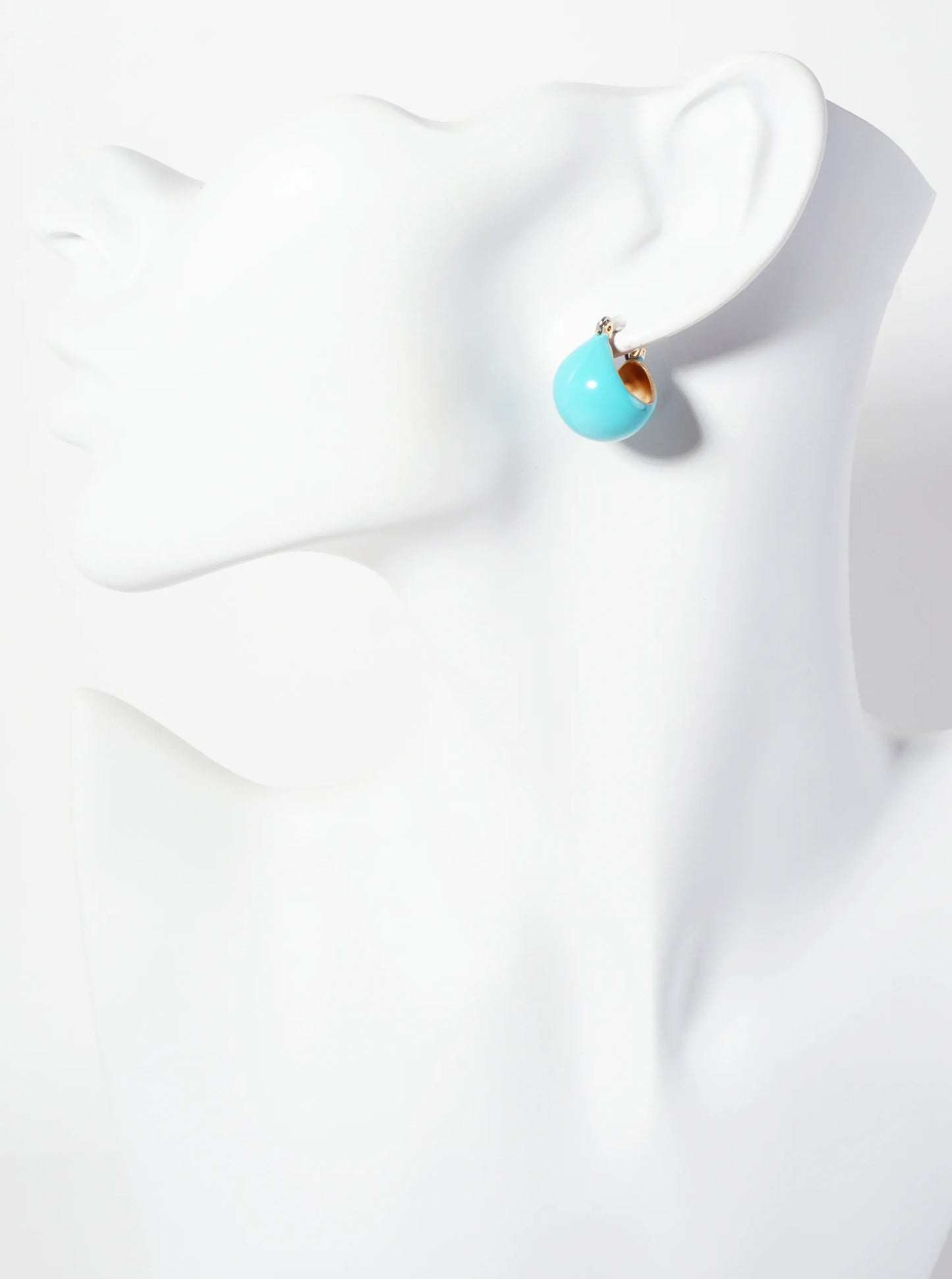 15mm Sphere Enamel Huggie Hoop Earrings