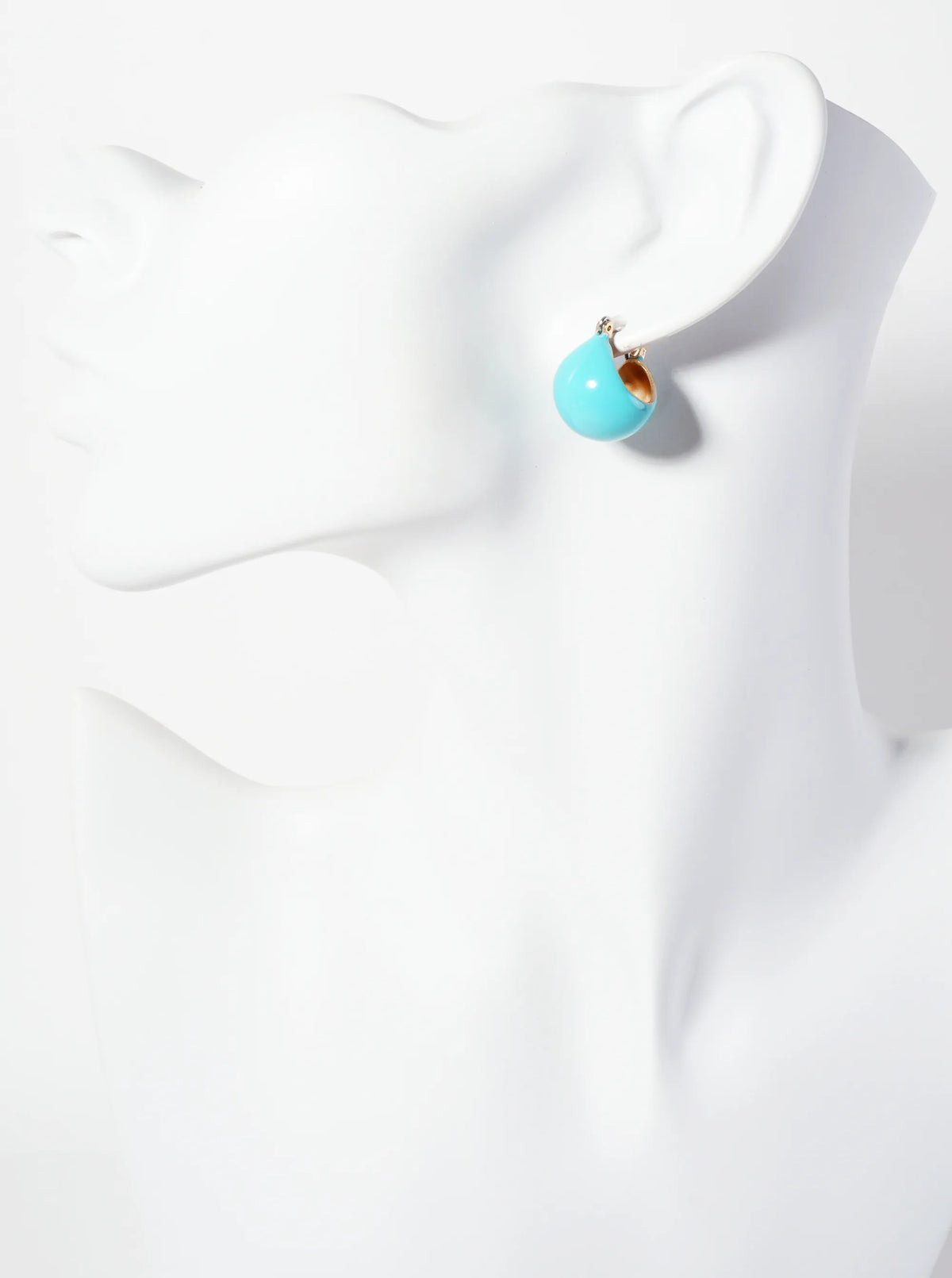 15mm Sphere Enamel Huggie Hoop Earrings