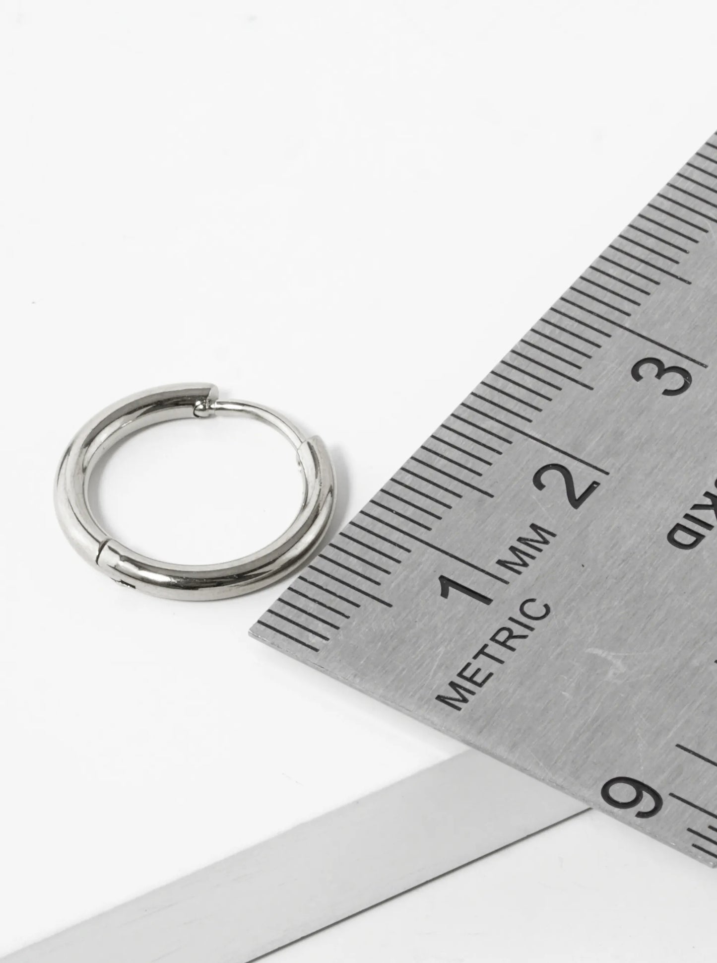 15mm Stainless Steel Huggie Hoop Earrings