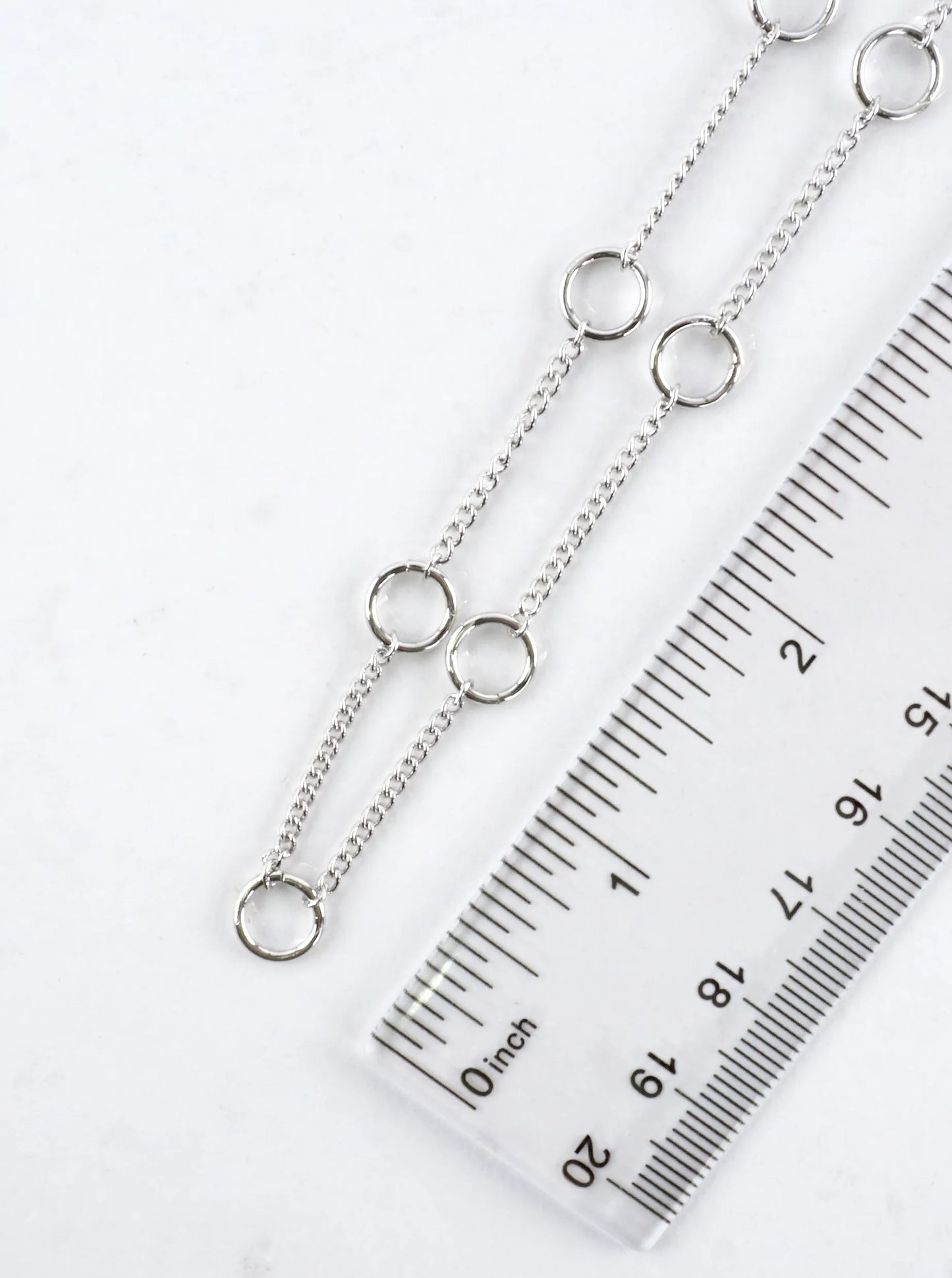 16 Inch Brass Circle Station Chain Necklace