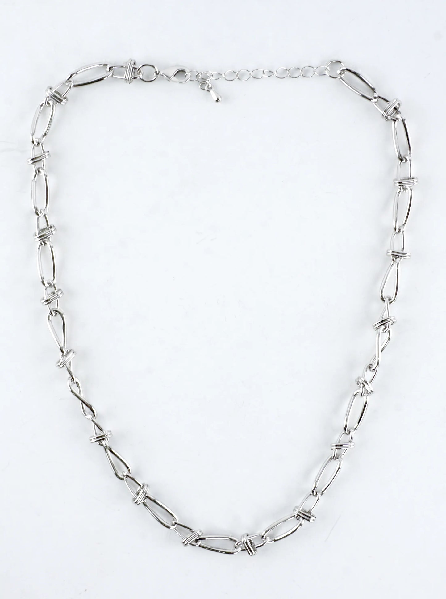 16 Inch Brass Twisted Figure Eight Chain Necklace