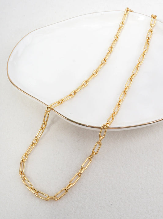 16 Inch Elongated Link Chain Necklace