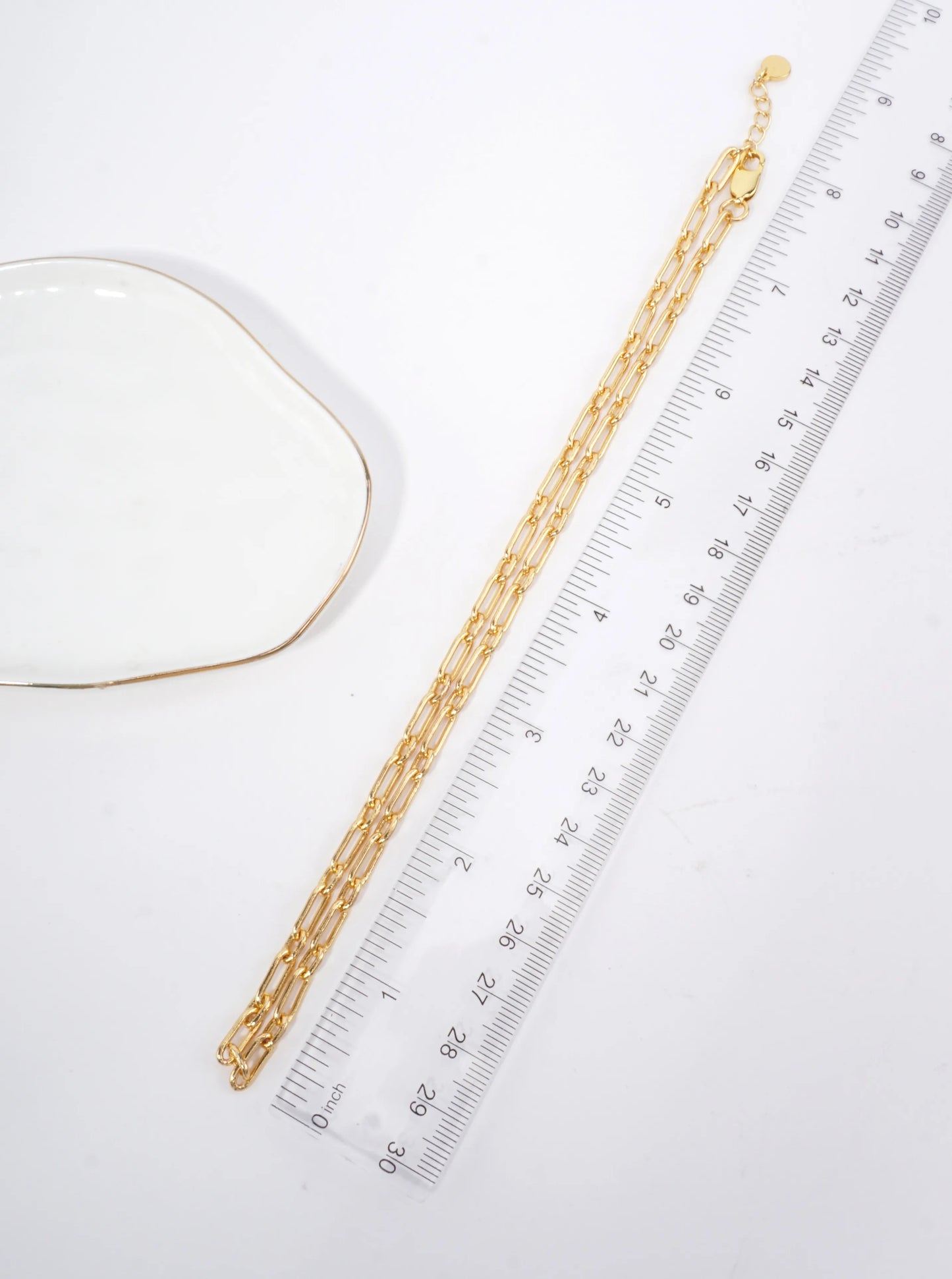 16 Inch Elongated Link Chain Necklace