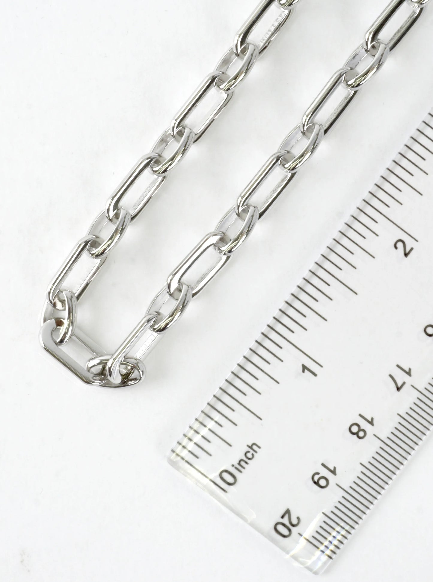 16 Inch Mirror Brass Oval Link Chain Necklace