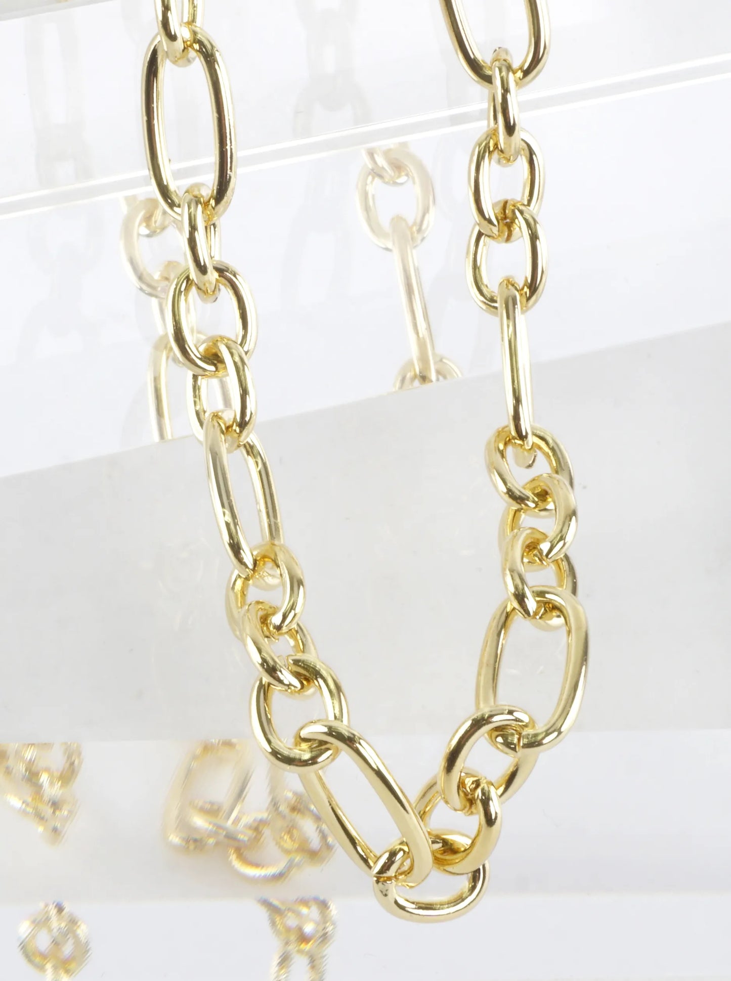 16 Inch Oval Links Stainless Steel Chain Necklace