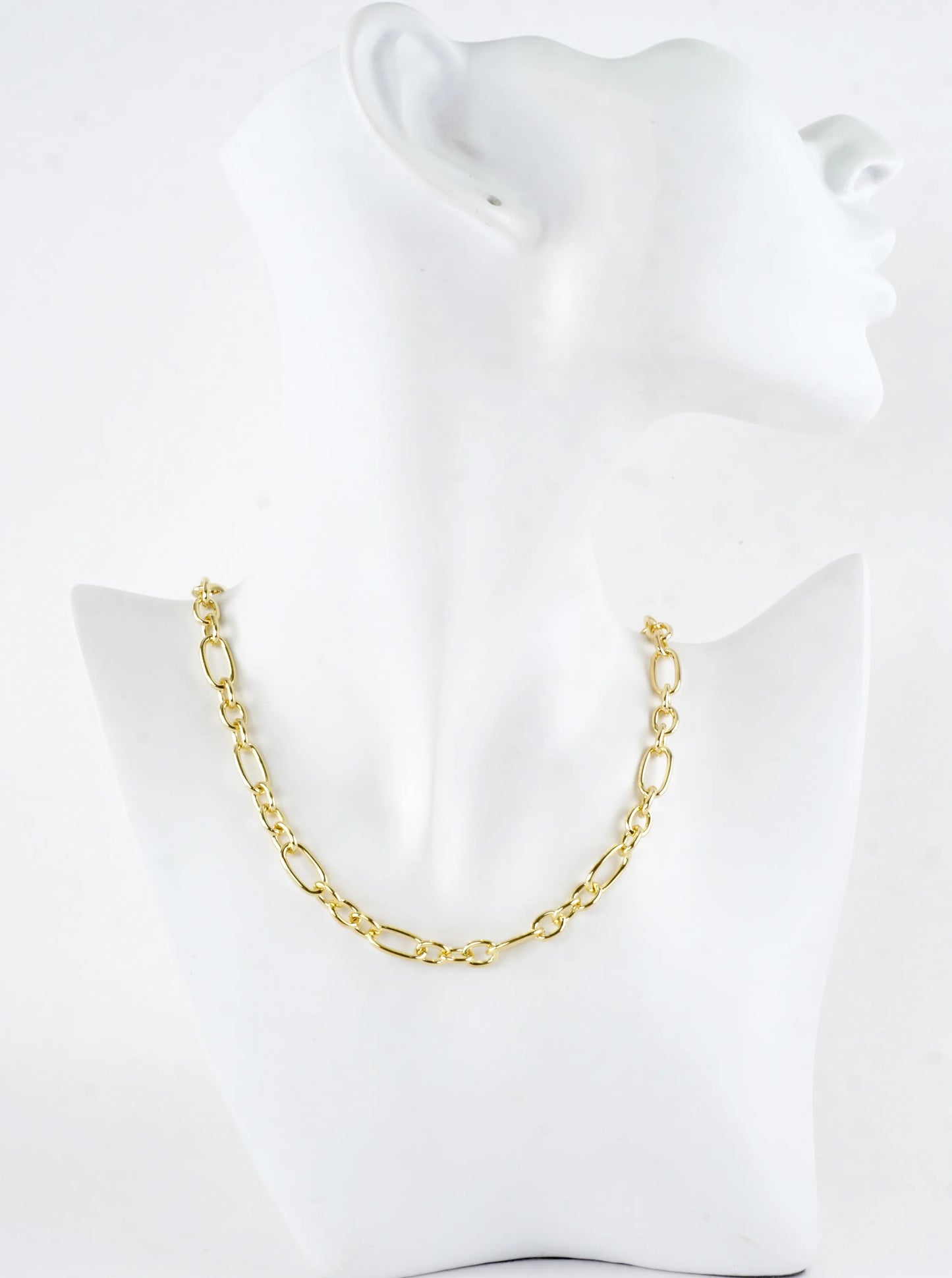 16 Inch Oval Links Stainless Steel Chain Necklace