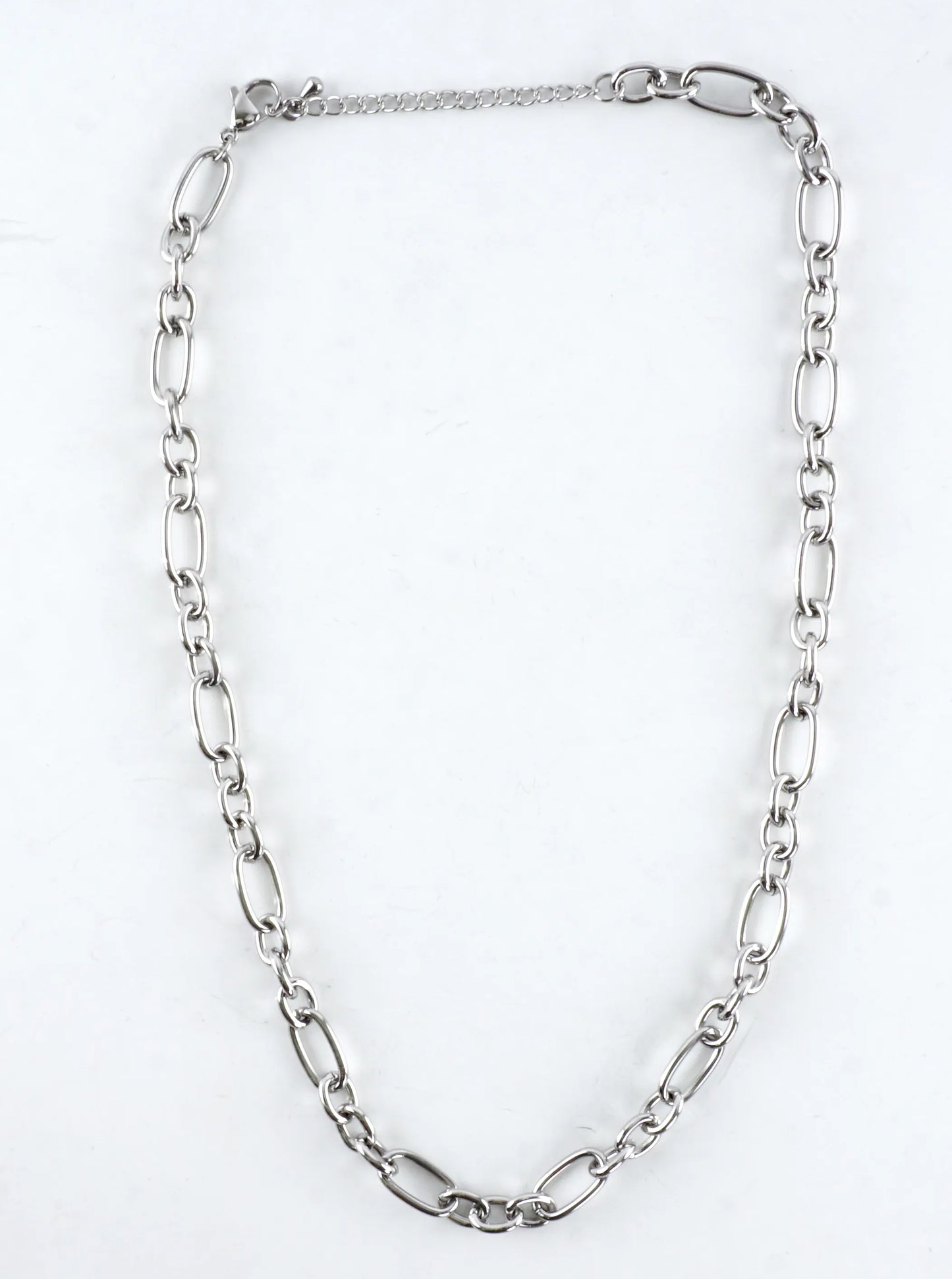 16 Inch Oval Links Stainless Steel Chain Necklace