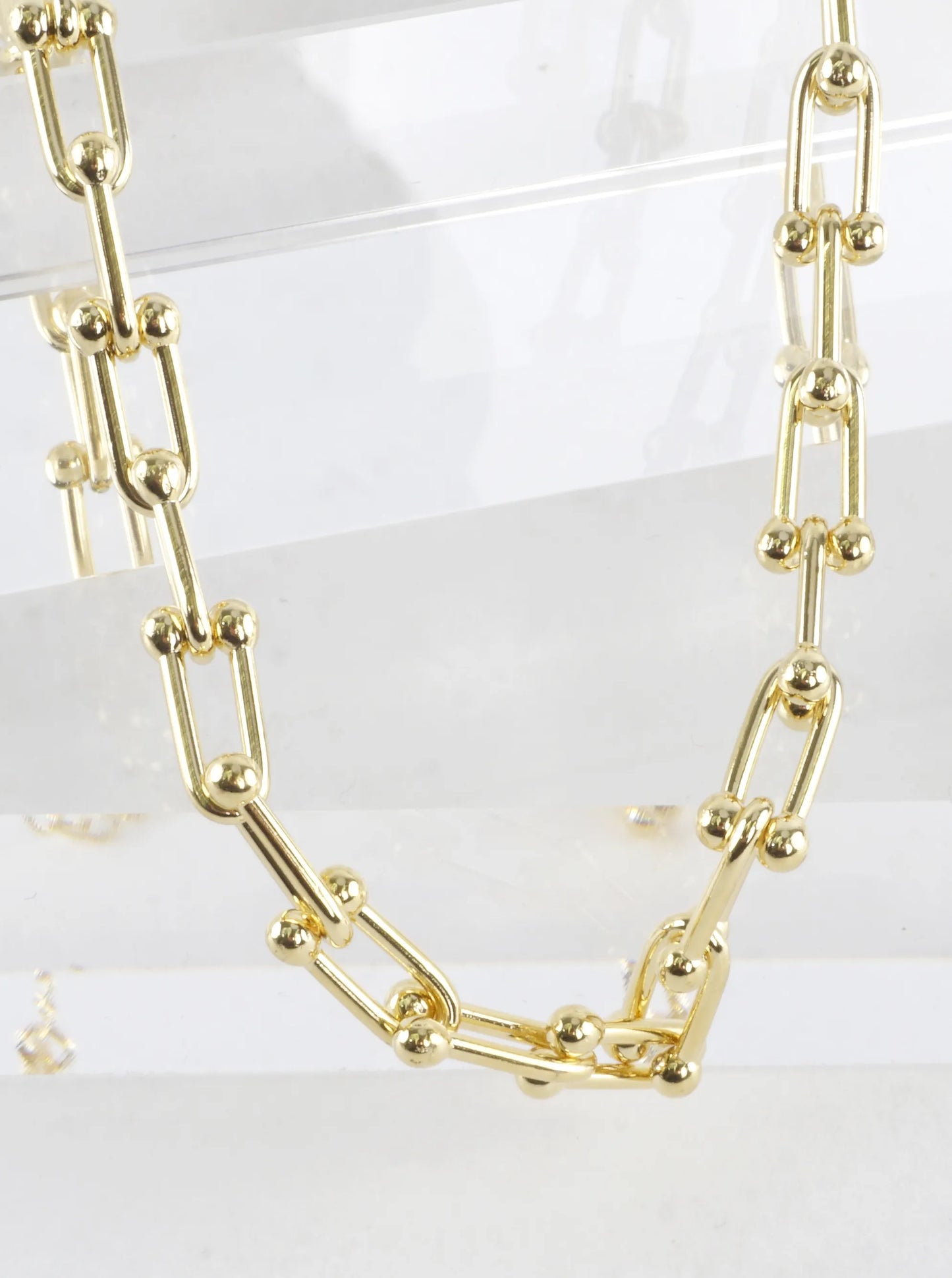 16 Inch Stainless Steel Horseshoe Chain Necklace