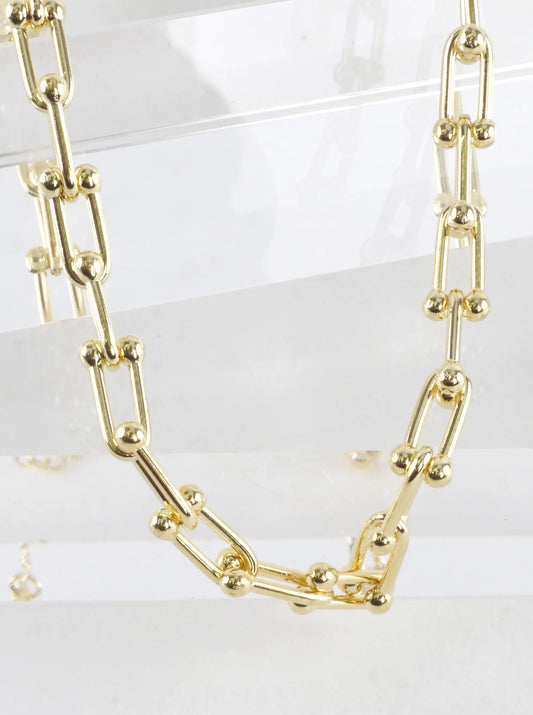 16 Inch Stainless Steel Horseshoe Chain Necklace