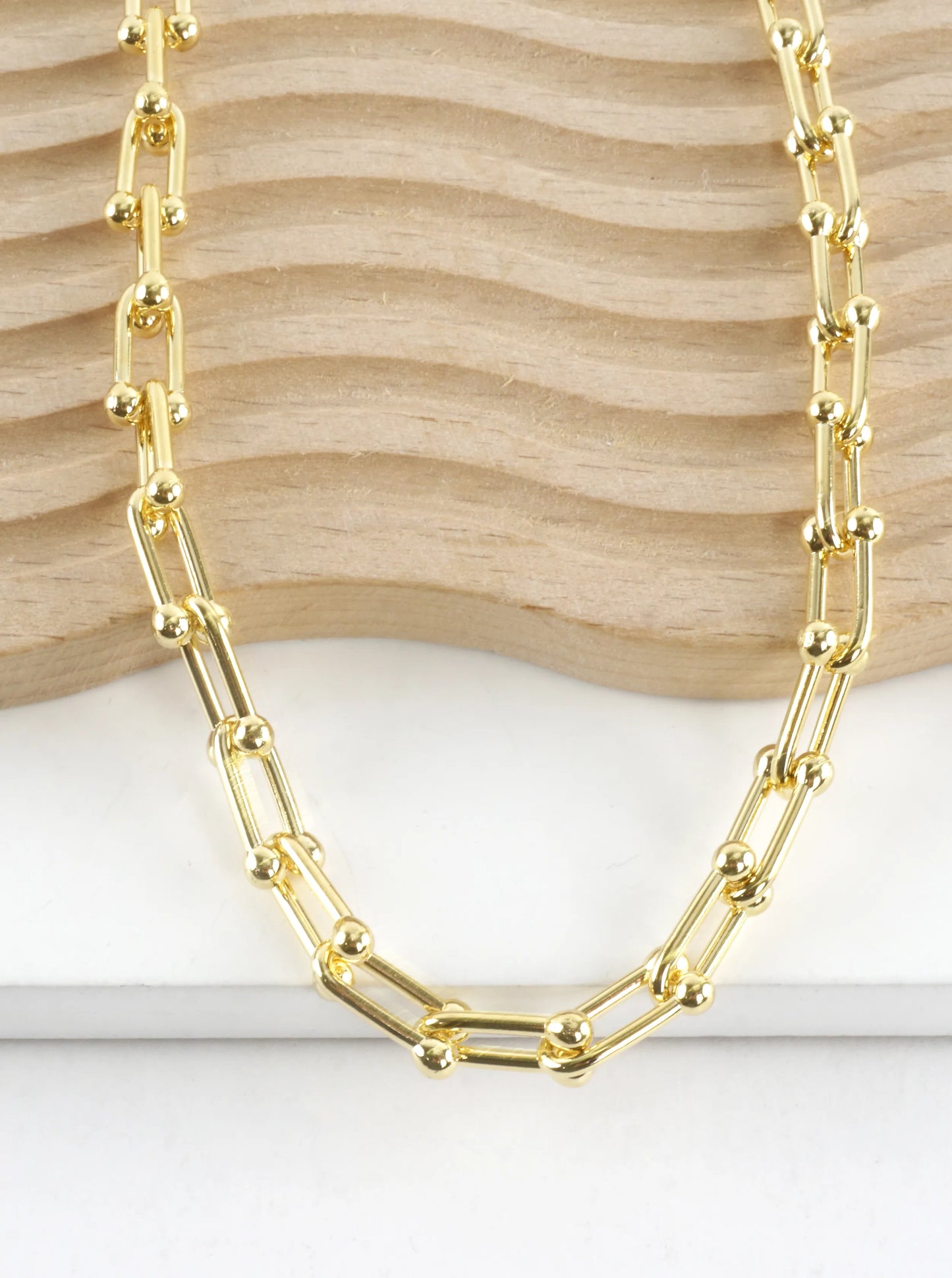 16 Inch Stainless Steel Horseshoe Chain Necklace