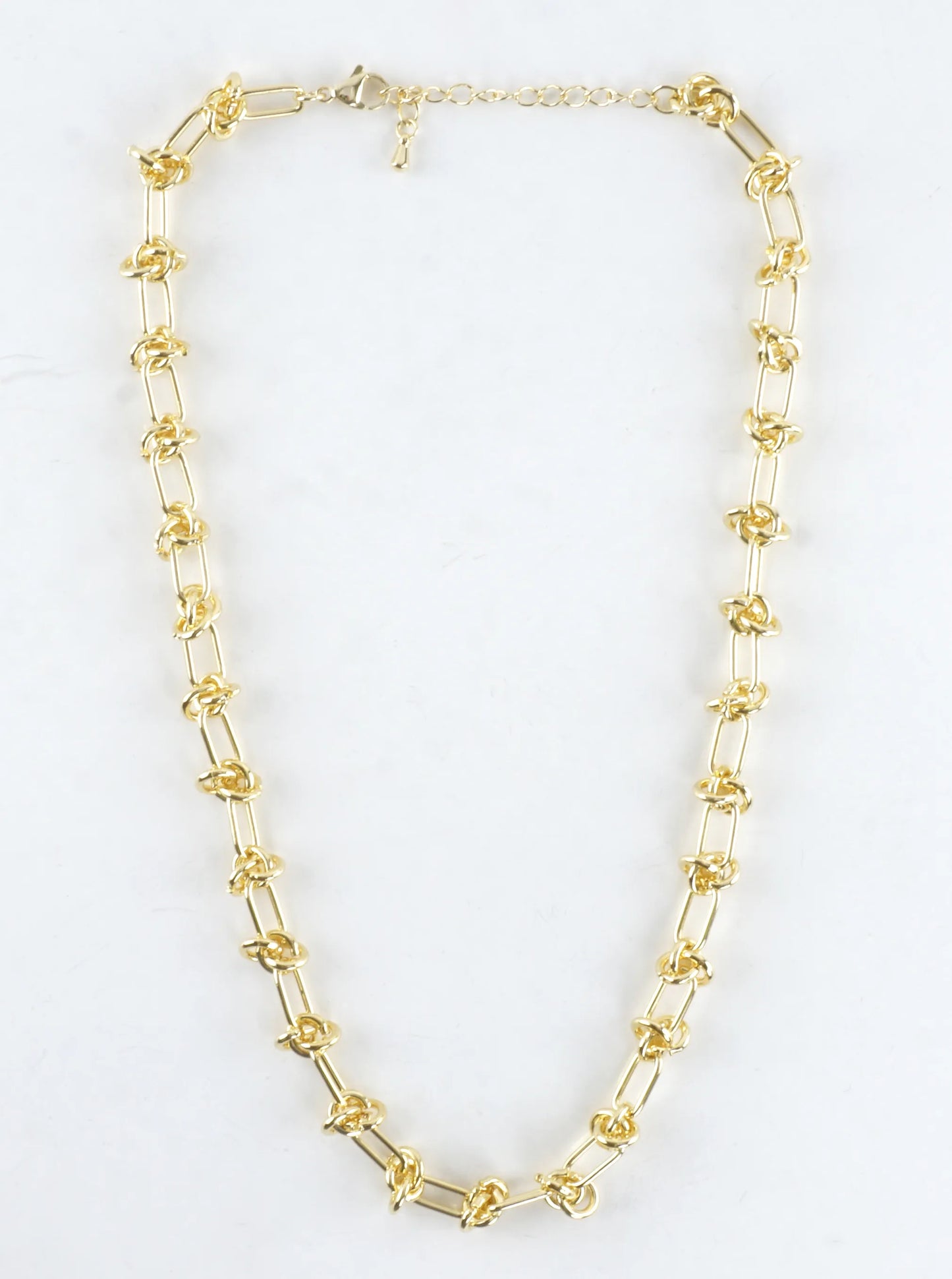 16 Inch Stainless Steel Love Knots Chain Necklace