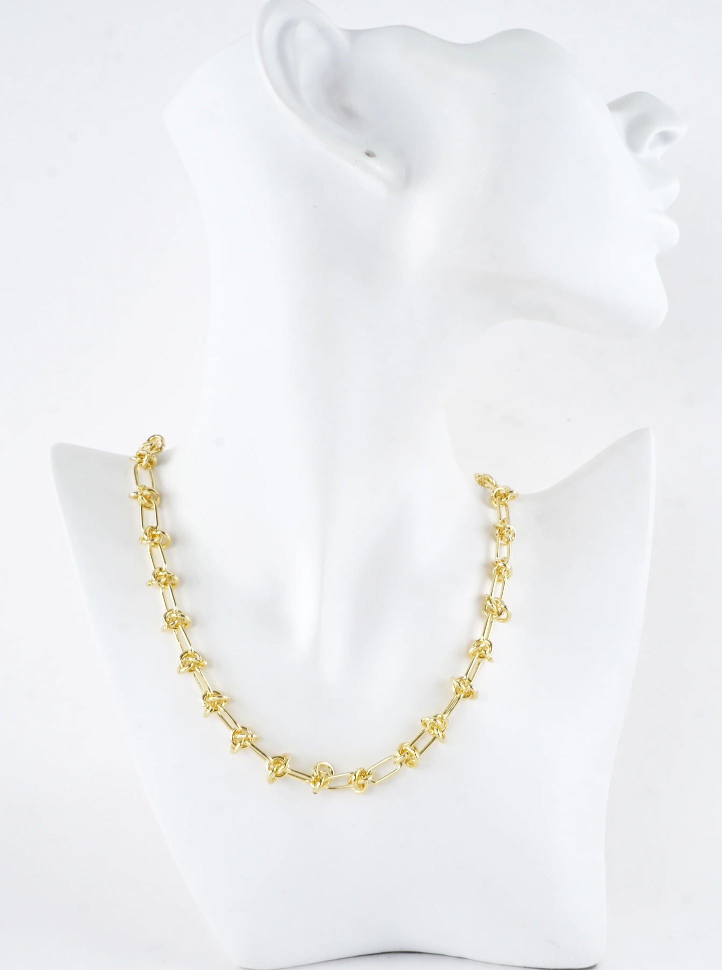 16 Inch Stainless Steel Love Knots Chain Necklace