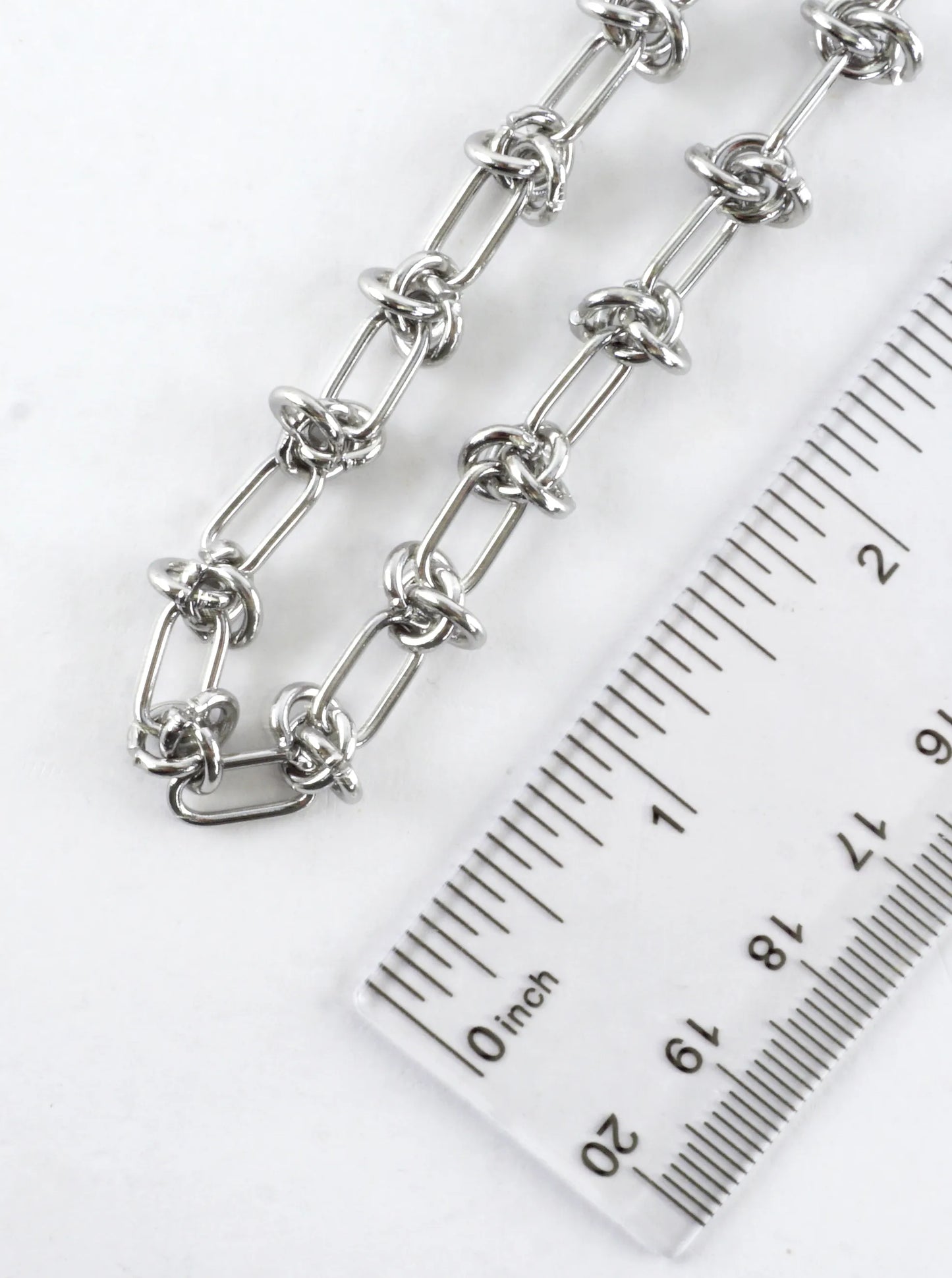 16 Inch Stainless Steel Love Knots Chain Necklace