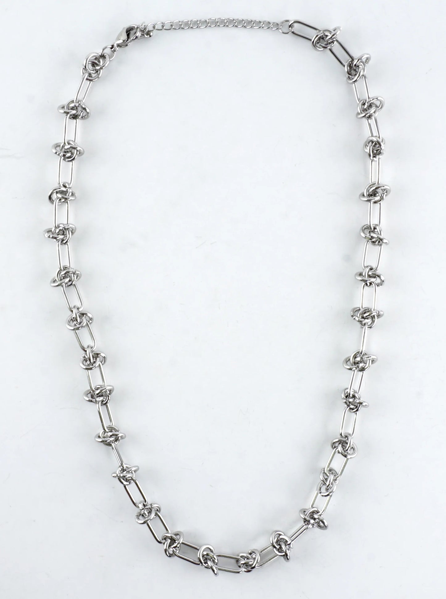 16 Inch Stainless Steel Love Knots Chain Necklace