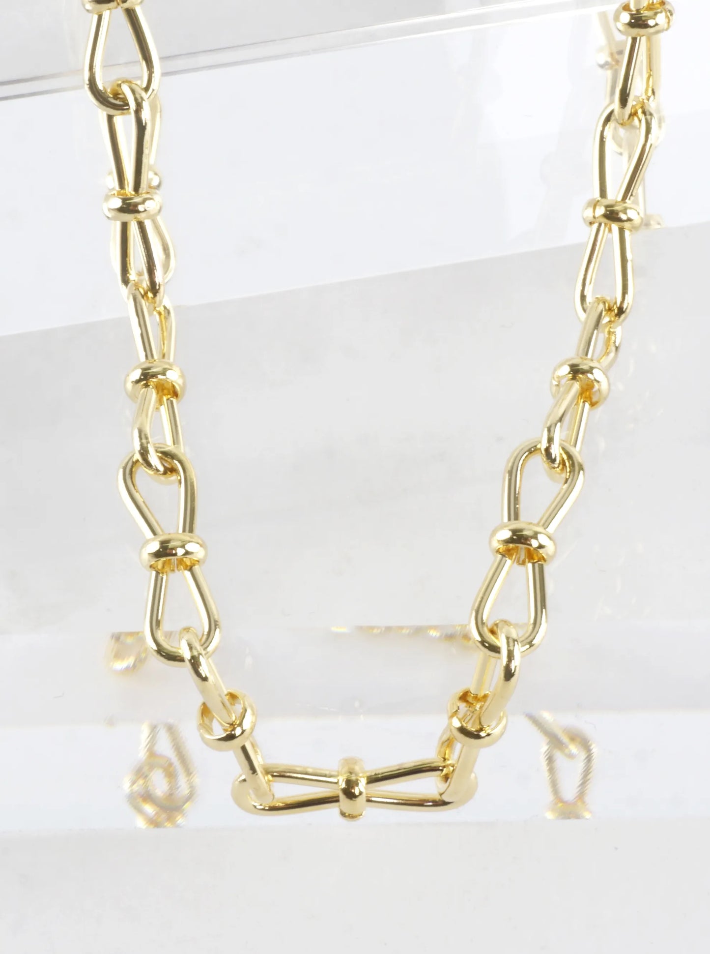 16 Inch Stainless Steel Pinch Link Chain Necklace