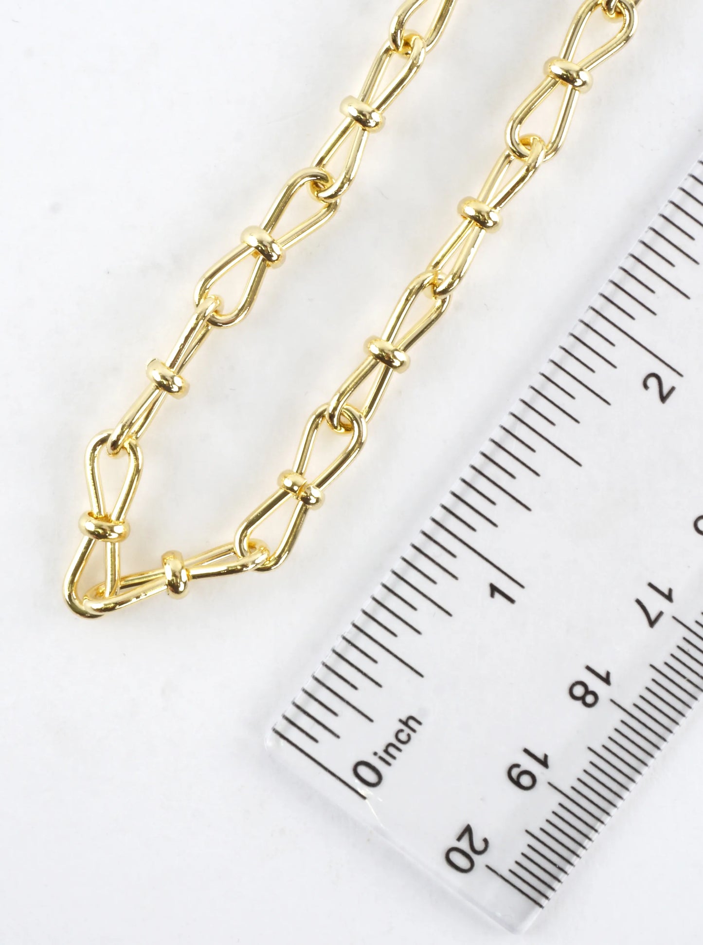 16 Inch Stainless Steel Pinch Link Chain Necklace