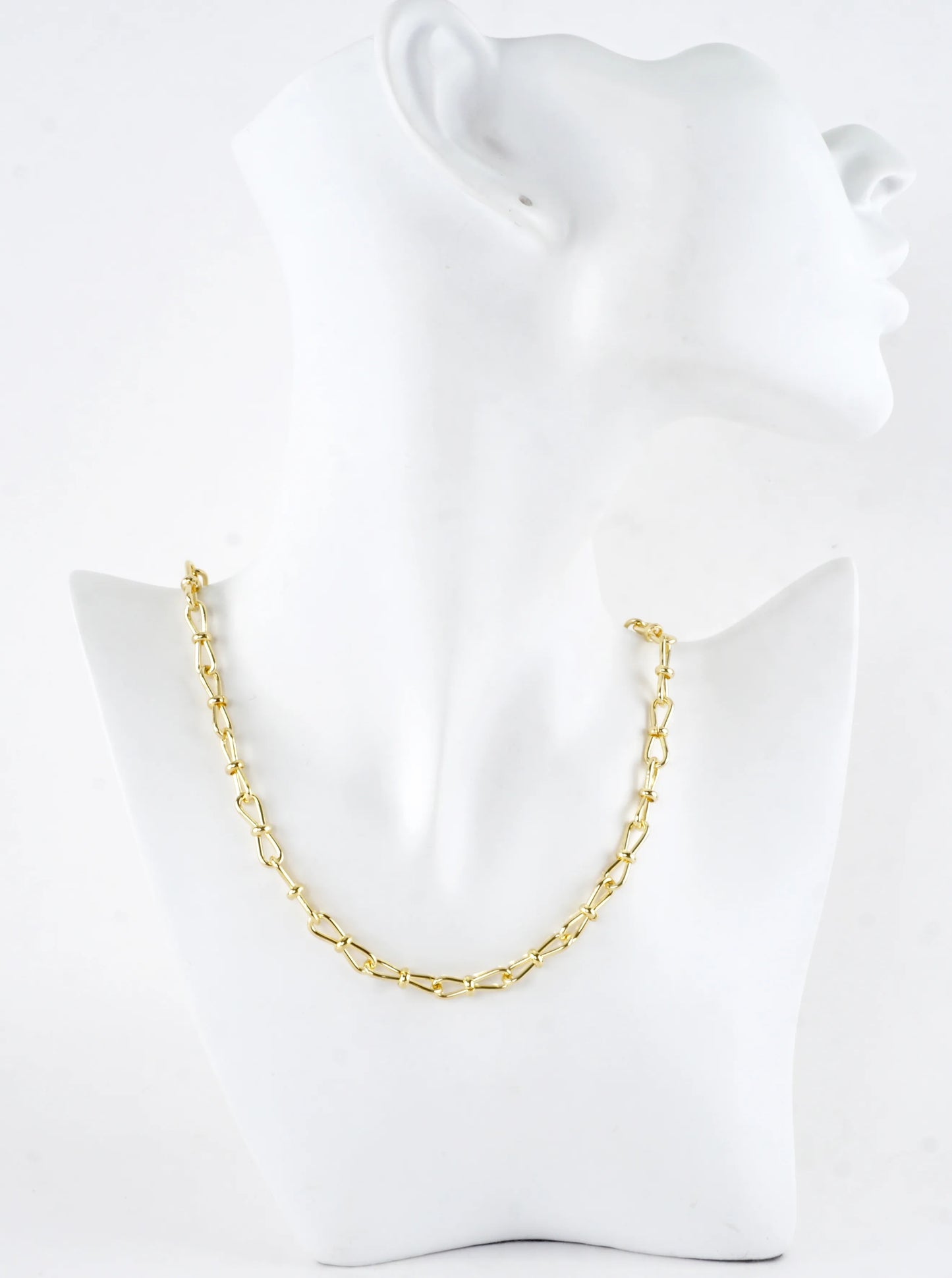 16 Inch Stainless Steel Pinch Link Chain Necklace