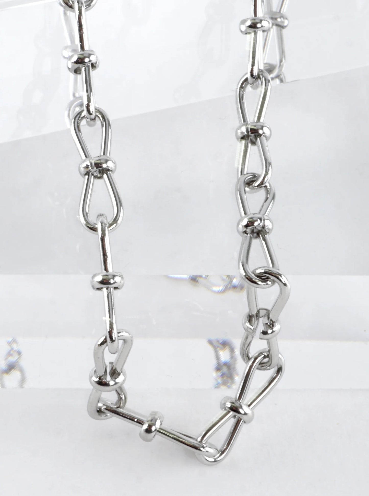 16 Inch Stainless Steel Pinch Link Chain Necklace