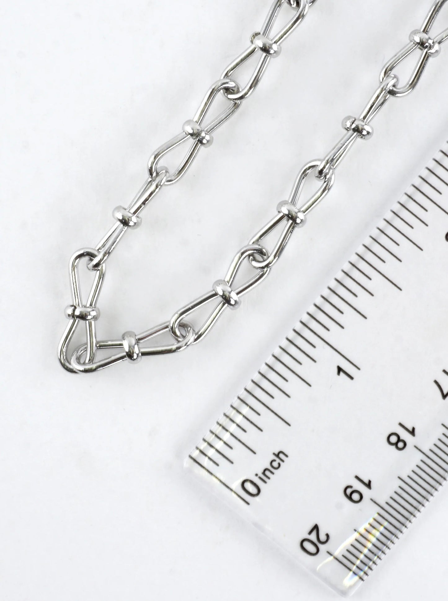 16 Inch Stainless Steel Pinch Link Chain Necklace