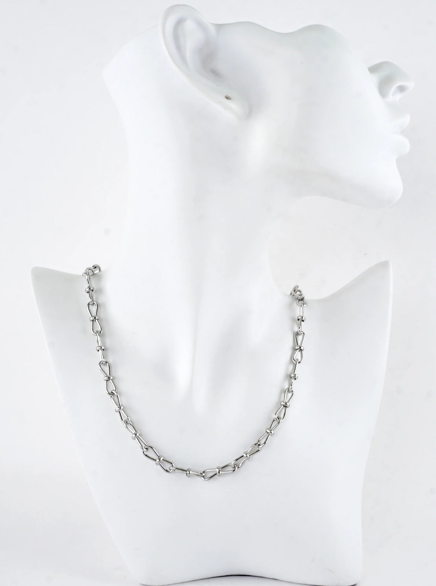 16 Inch Stainless Steel Pinch Link Chain Necklace