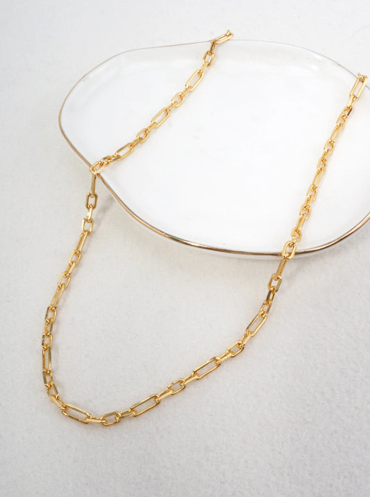 16 Inch Minimalist Paperclip Link Necklace