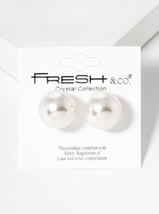16mm Pearl Post Stud Earrings