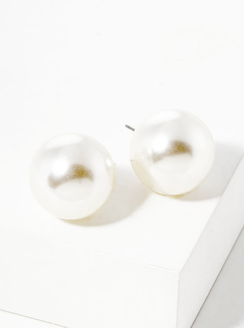 16mm Pearl Post Stud Earrings