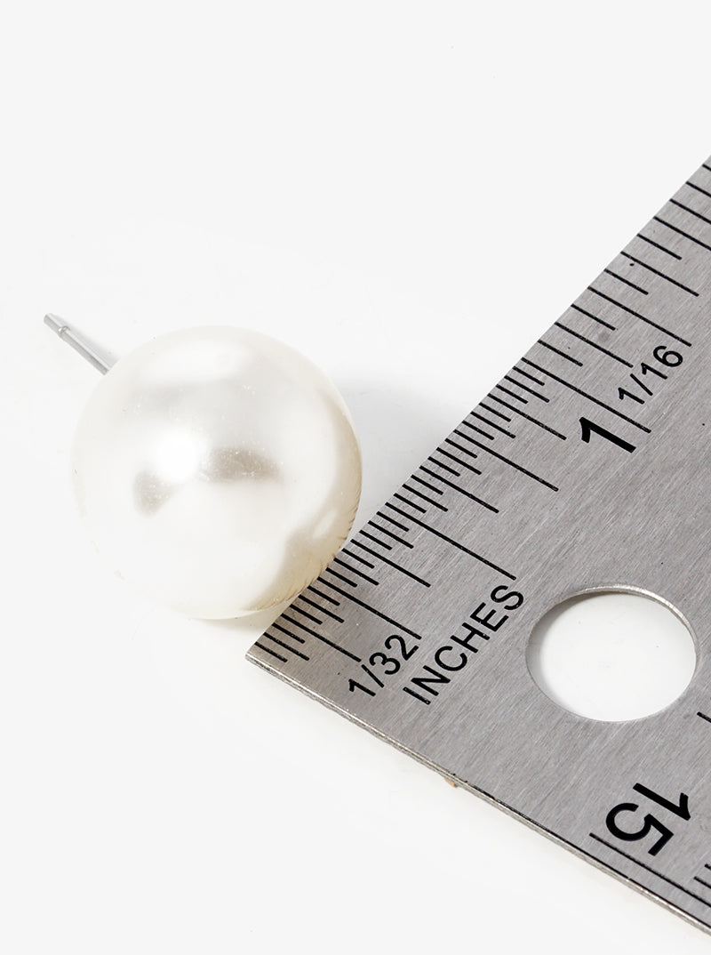 16mm Pearl Post Stud Earrings