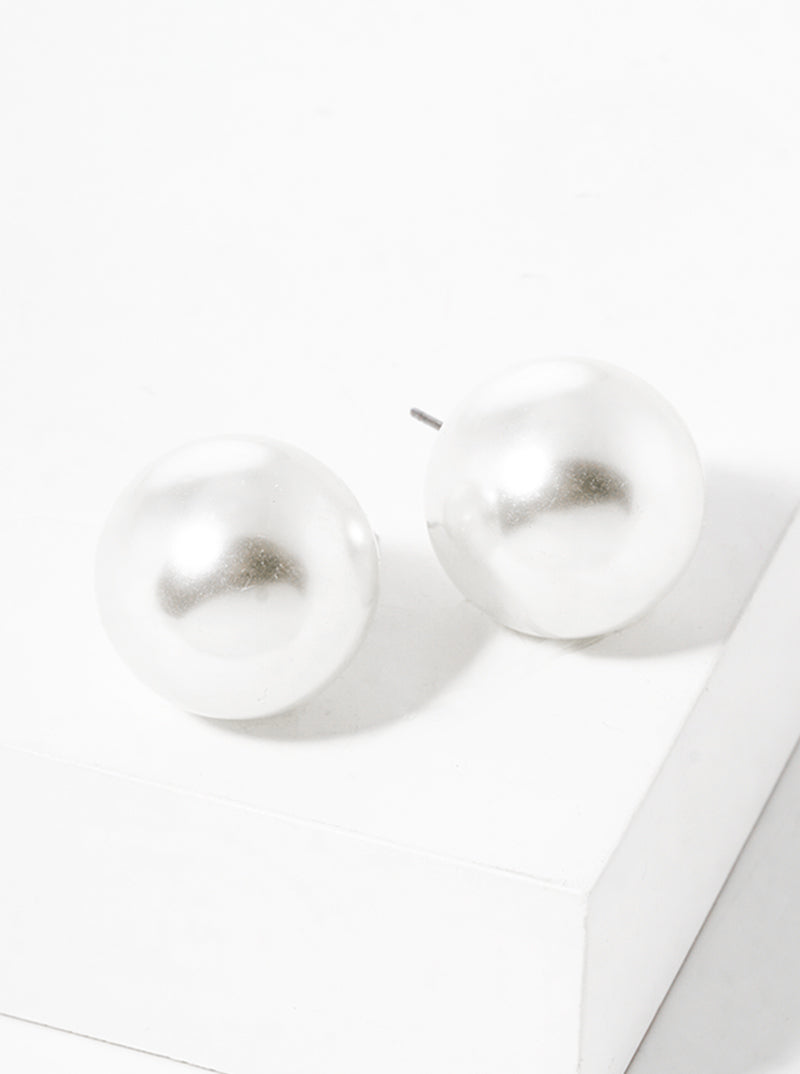 16mm Pearl Post Stud Earrings