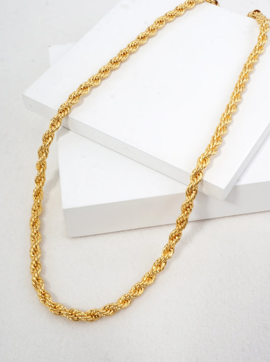 18 Inch Bold Twisted Rope Chain Necklace