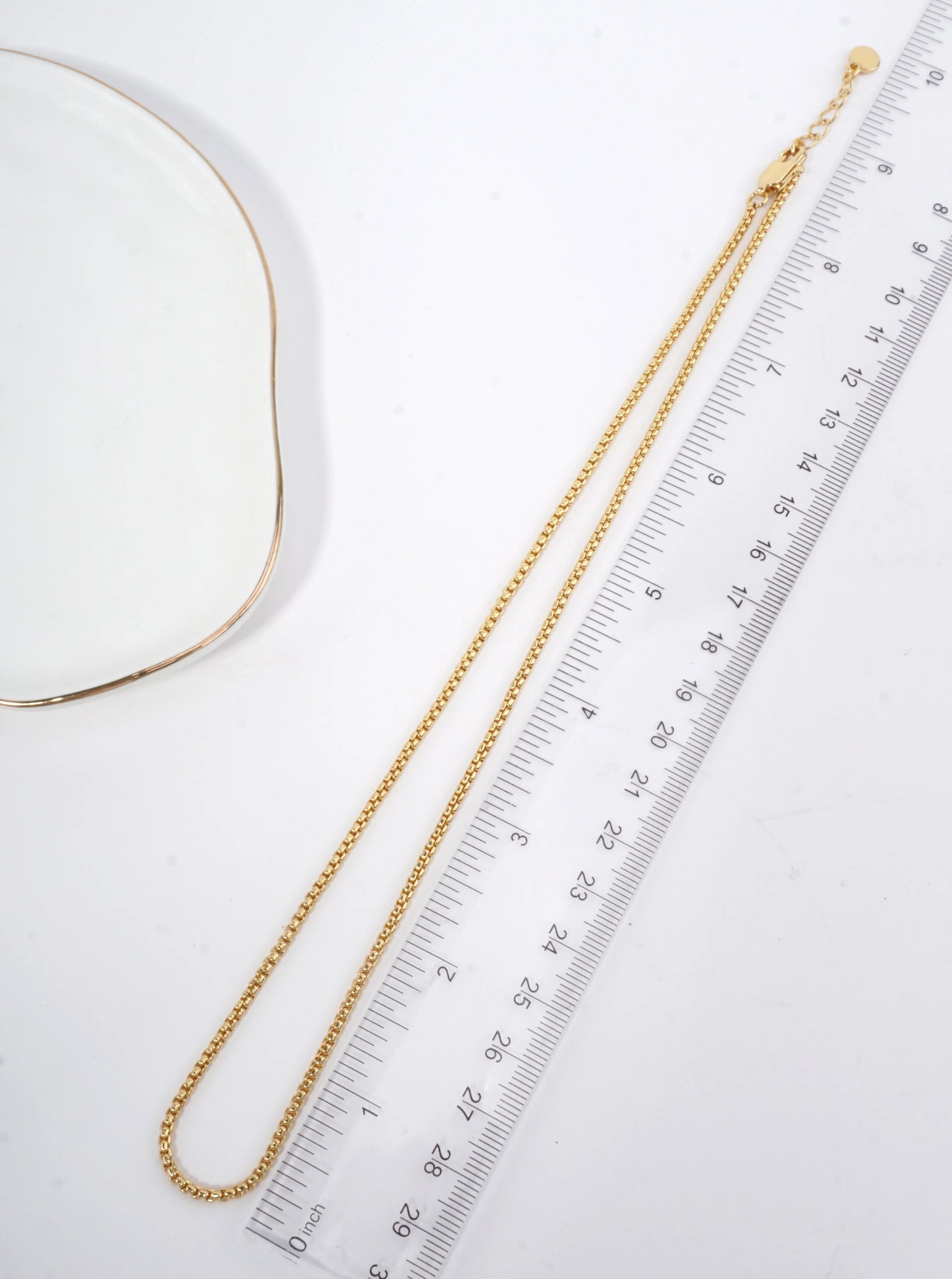 18 Inch Delicate Box Chain Necklace