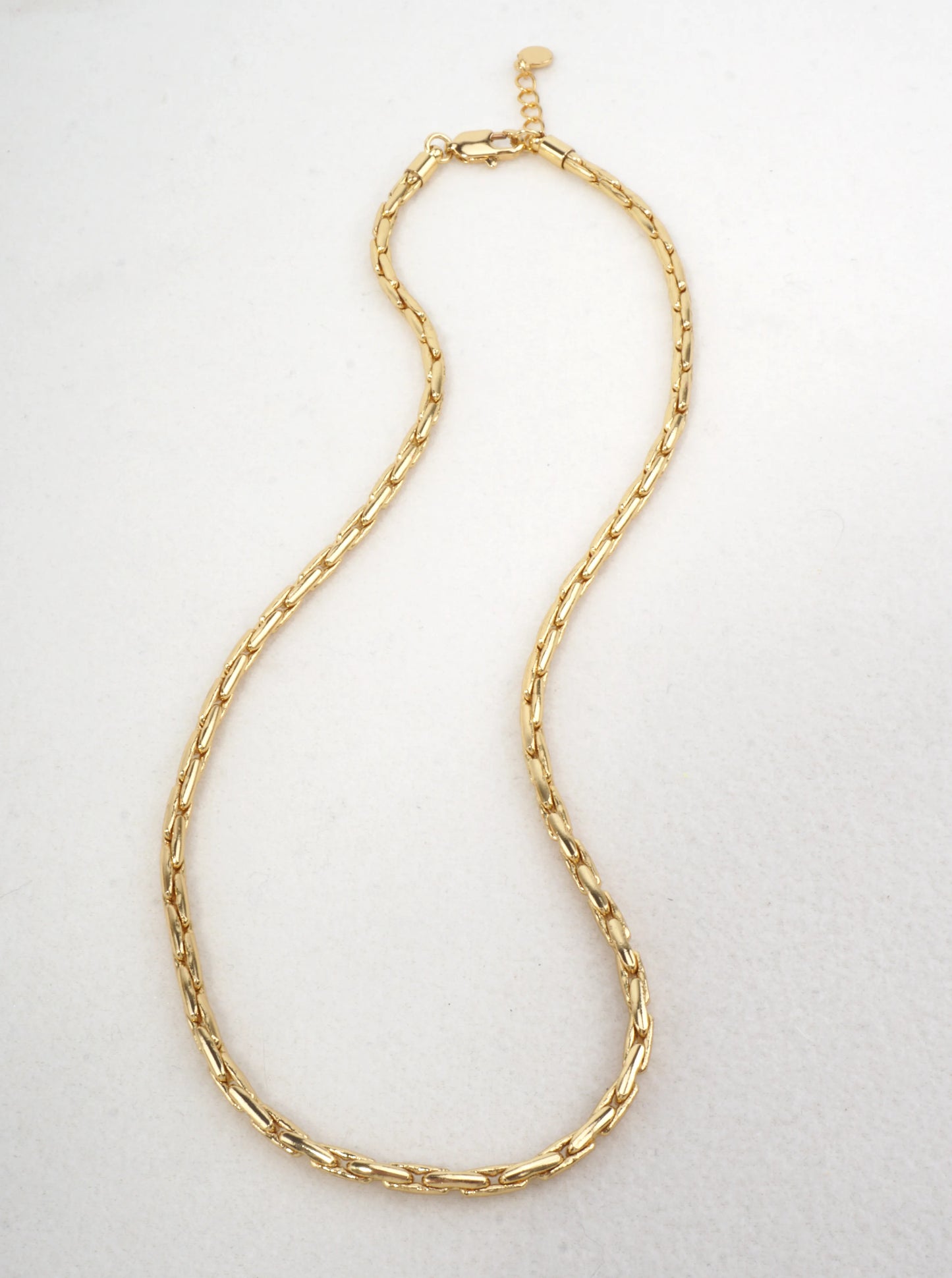 18 Inch Elegant Polished Brass Chain Necklace