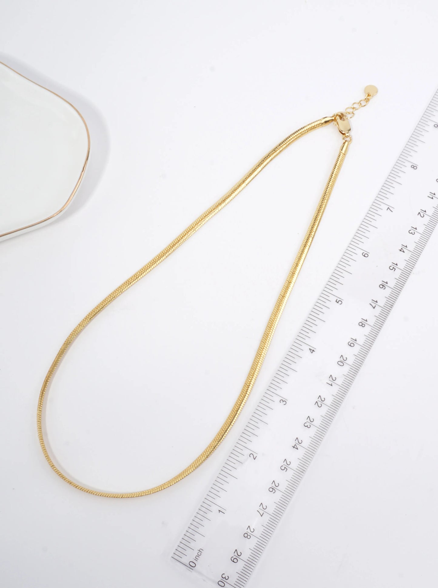 18 Inch Flat Snake Chain Necklace
