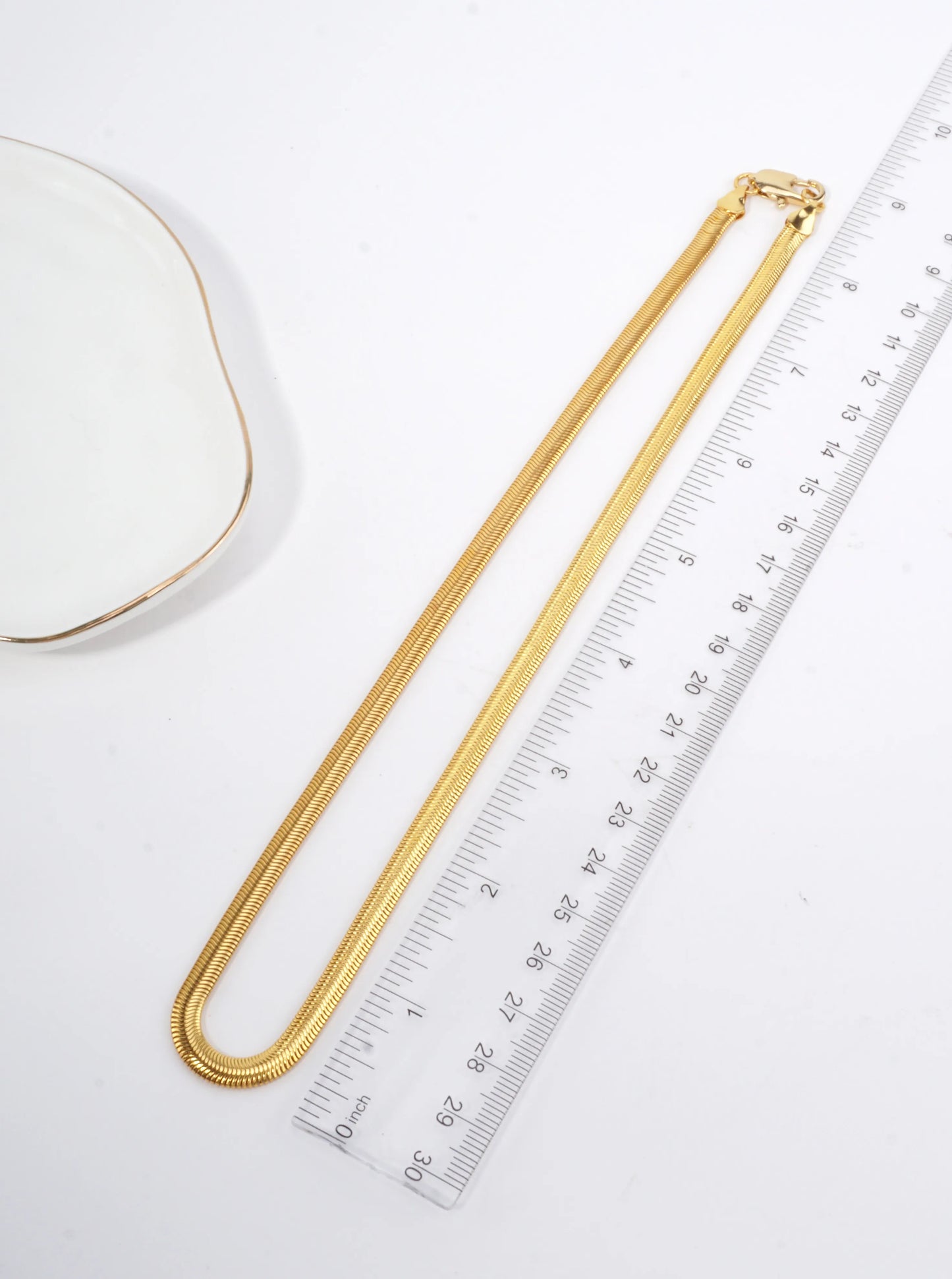 18 Inch Flat Snake Chain Necklace