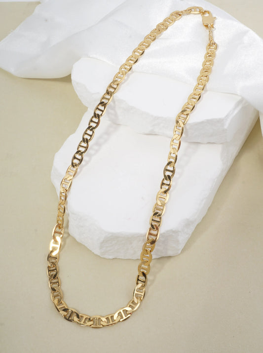 18 Inch Polished Horseshoe Chain Brass Necklace